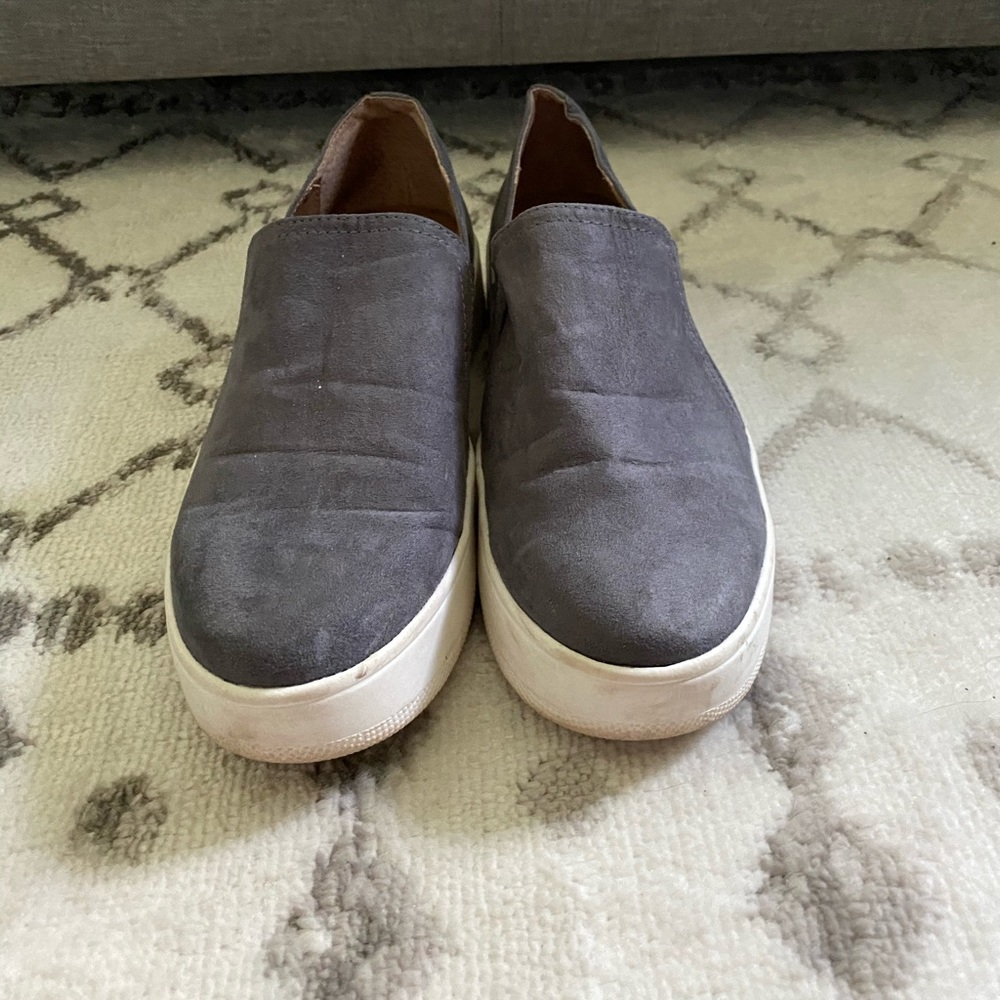 Steve Madden slip on shoes- Charcoal gray